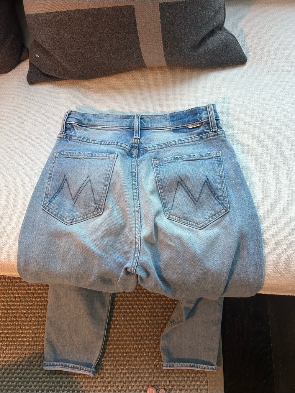MOTHER Jeans in Light Blue Denim - Picture 4 of 5